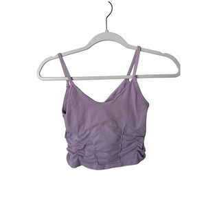 Free People Movement Good Karma Crop Tank Lilac Purple XS/S V-Neck Seamless Top